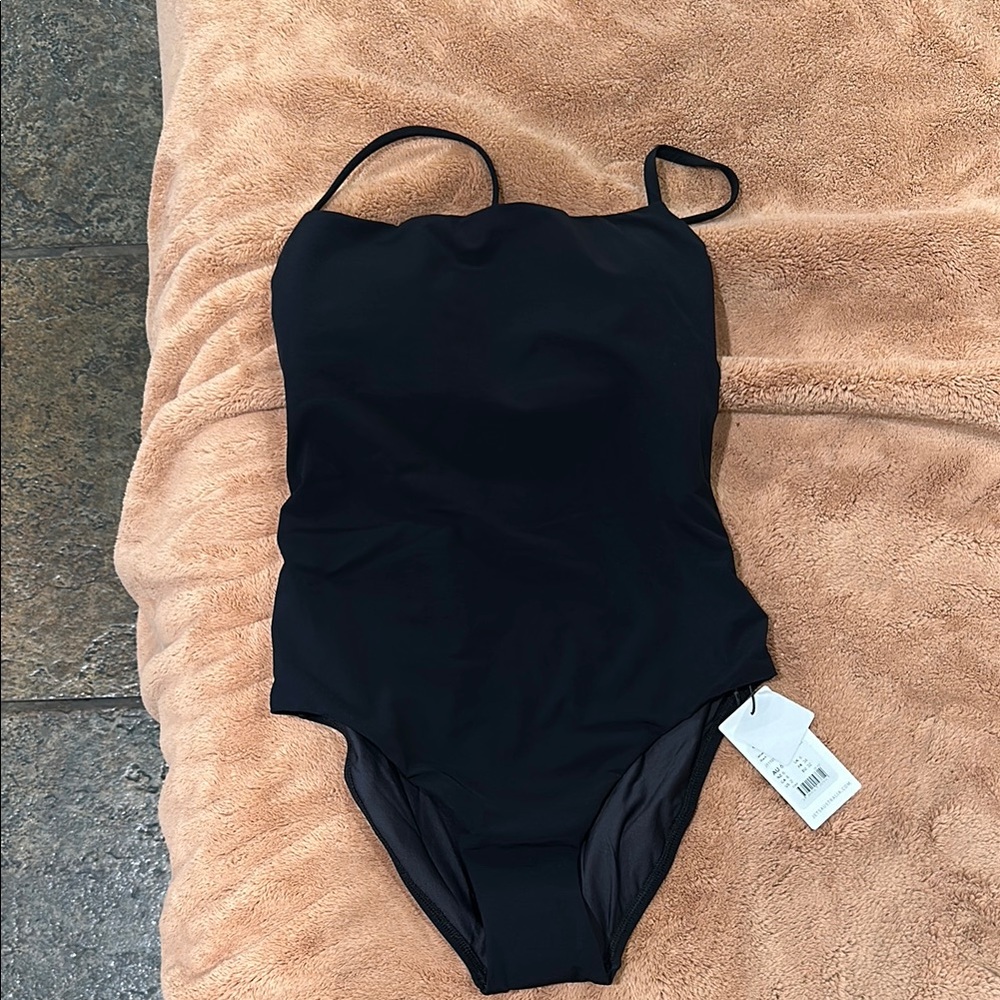 Elegant Black Women's One-Piece Swimsuit